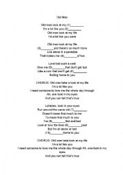English Worksheet: Neil Young - Old Man