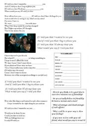 English Worksheet: Whitney Houston and George Michael - If i told you that 