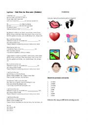 English Worksheet: Song - Set fire to the rain