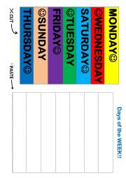 English Worksheet: Days of the Weeks 