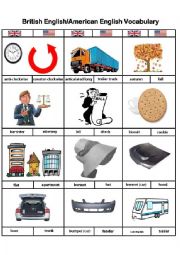 British English/American English Vocabulary