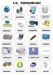 English Worksheet: INFORMATION TECHNOLOGY PICTIONARY