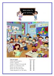 English Worksheet: Welcome to our School
