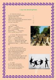English Worksheet: I saw her standing there - The Beatles