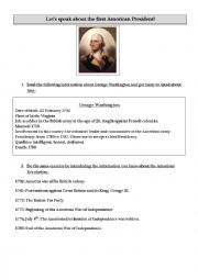 English Worksheet: George Washington