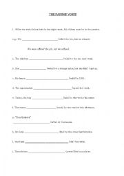 English Worksheet: The Passive Voice Exercises