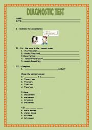 English Worksheet: REVIEW THE BASIC ENGLISH 1