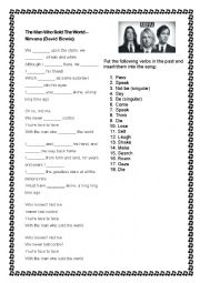 English Worksheet: The man who solod the world (Nirvana)