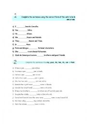 English Worksheet: To be