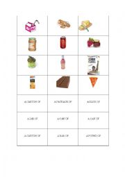 English Worksheet: Containers 