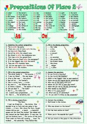 English Worksheet: Prepositions Of Place 2