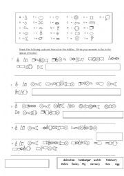 English Worksheet: end of year activity - break the code