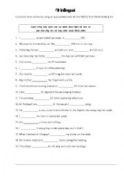 English Worksheet: Past tense gap fill