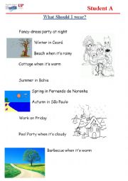 English Worksheet: What Should I Wear
