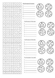 English Worksheet: Days of the Week