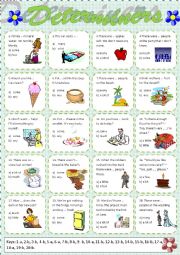 English Worksheet: Determiners