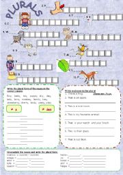 English Worksheet: Plural of the nouns