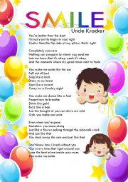 English Worksheet: Uncle Kracker - Smile