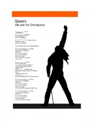 English Worksheet: We are the champions