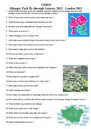 English Worksheet: VIDEOOlympic Park fly-through January 2012 - London 2012