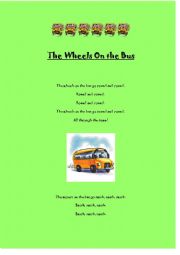 English worksheet: The Wheels On the Bus