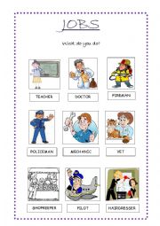 English Worksheet: Jobs