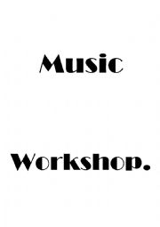 English Worksheet: Music Workshop