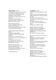 English Worksheet: The scientist - Coldplay