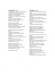 English worksheet: The scientist - Coldplay