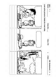 English Worksheet: writing comic strip