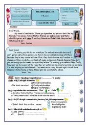 English Worksheet: 8 TH Form DS (Term 3) 2011-2012