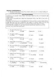 English worksheet: Reading Comprehension - Costa Rican Legends