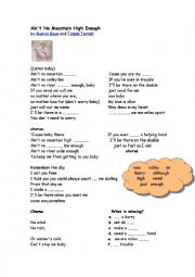 English Worksheet: Song: 