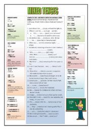 English Worksheet: MIXED TENSES