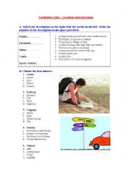 English Worksheet: Getting Around - Vocabulary 