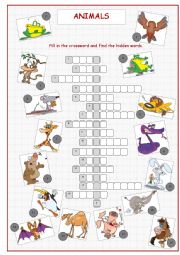 Animals Crossword Puzzle