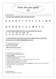 English Worksheet: Spelling