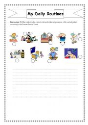 English Worksheet: Daily Routines