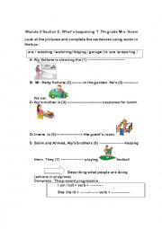 whats happening ? module 2 grade 7 