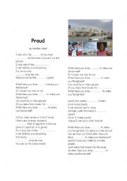 English Worksheet: Proud by Heather Small , 2012 Olympics