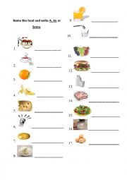 English Worksheet: A, AN, SOME