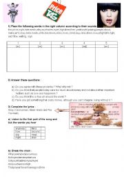 English Worksheet: Jessie J Price tag