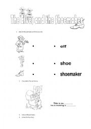 English worksheet: Pre-reading activity The Elves and the Shoemaker