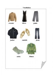 English worksheet: clothes