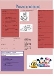 English Worksheet: present continuous