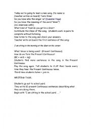 English worksheet: Toms Diner - song