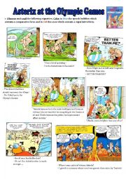 English Worksheet: Asterix at the Olympic Games - Comparative/Superlative