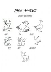 English Worksheet: FARM ANIMALS