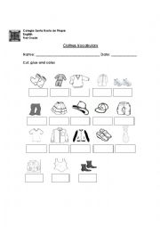 English Worksheet: Clothes vocabulary