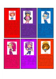 English Worksheet: Strawberry shortcake characters ( part 1/5) 